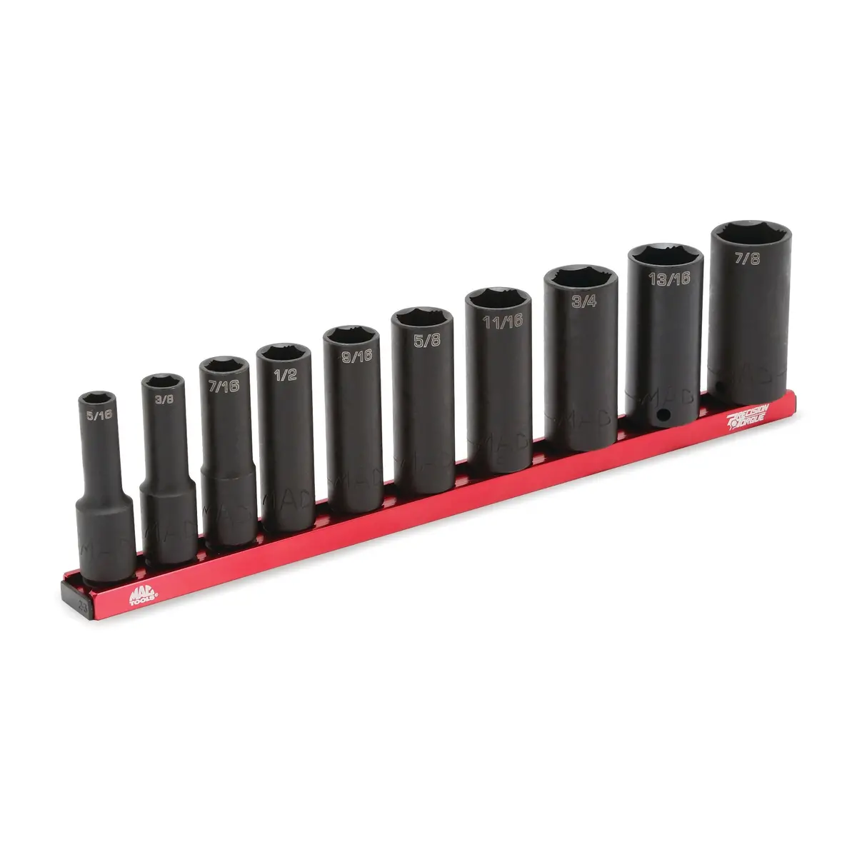 10-Pc. 3/8" Drive Sae Deep Impact Socket Set - 6-Pt. 1