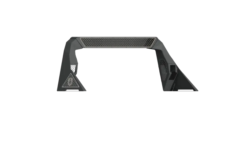 Road Armor Id Headache Rack For 1999–2020 Ford F-250 – Raw Finish With Bedrail Pods & 40" Center Light 1