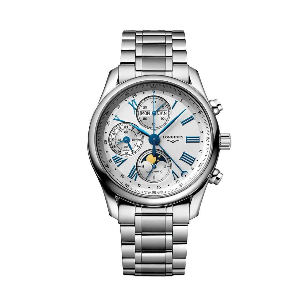 Master Collection Chrono Moonphase 40Mm - Silver On Bracelet 1