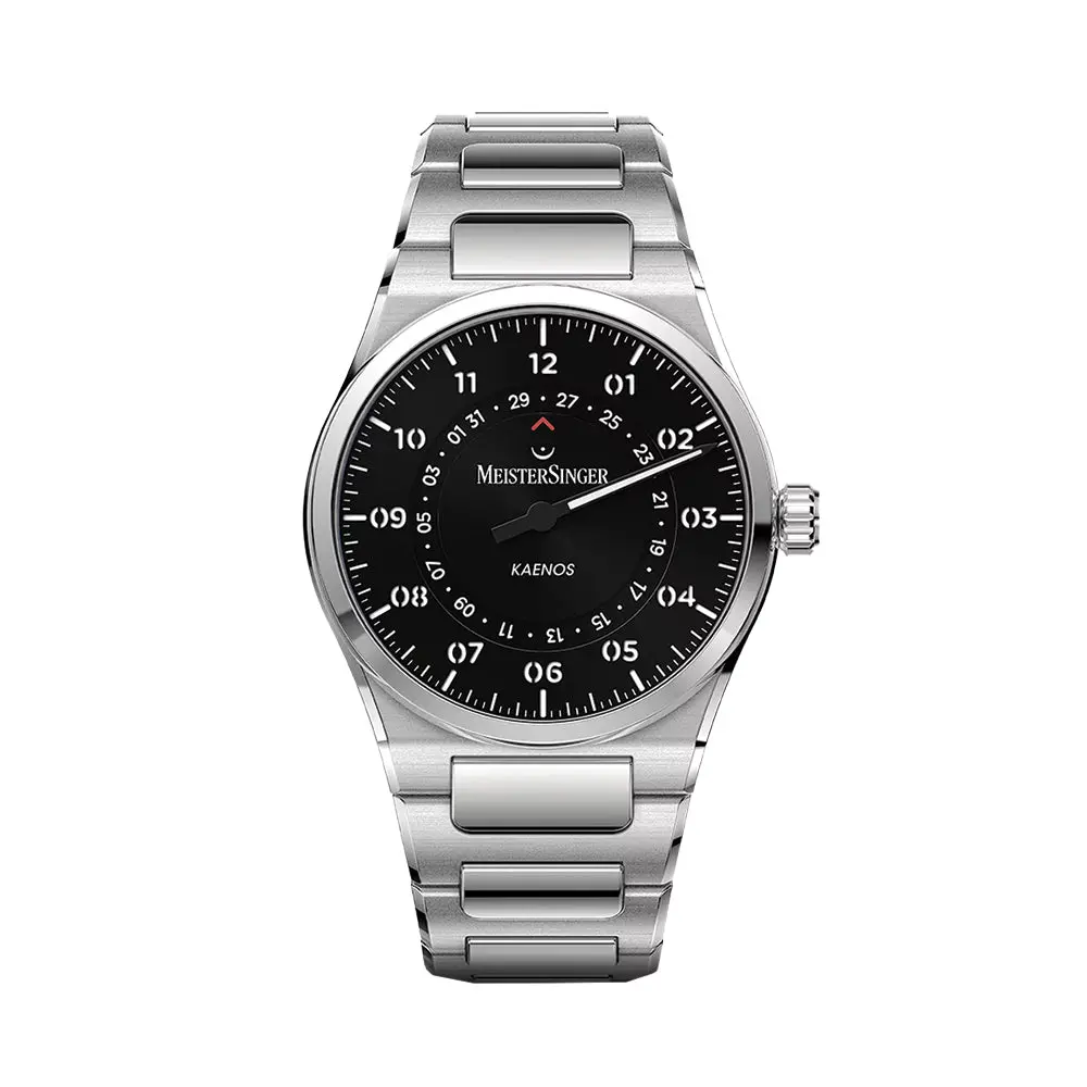 Kaenos Open Date 40Mm - Black On Bracelet 1
