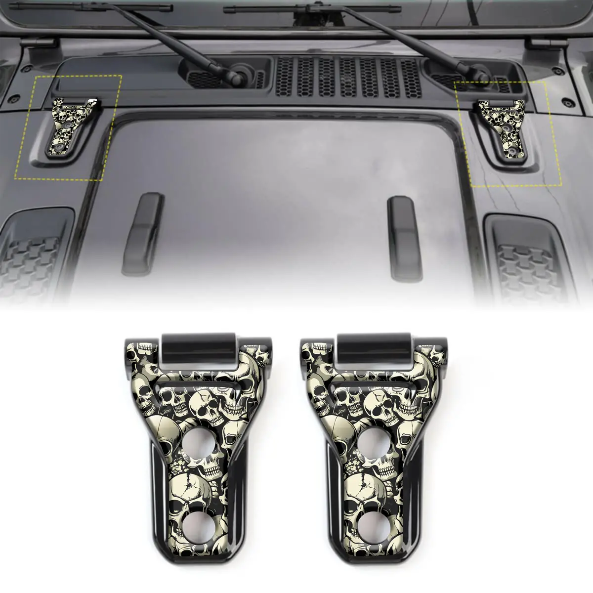 Skulls Hood Hinge Overlay Decals 5 1