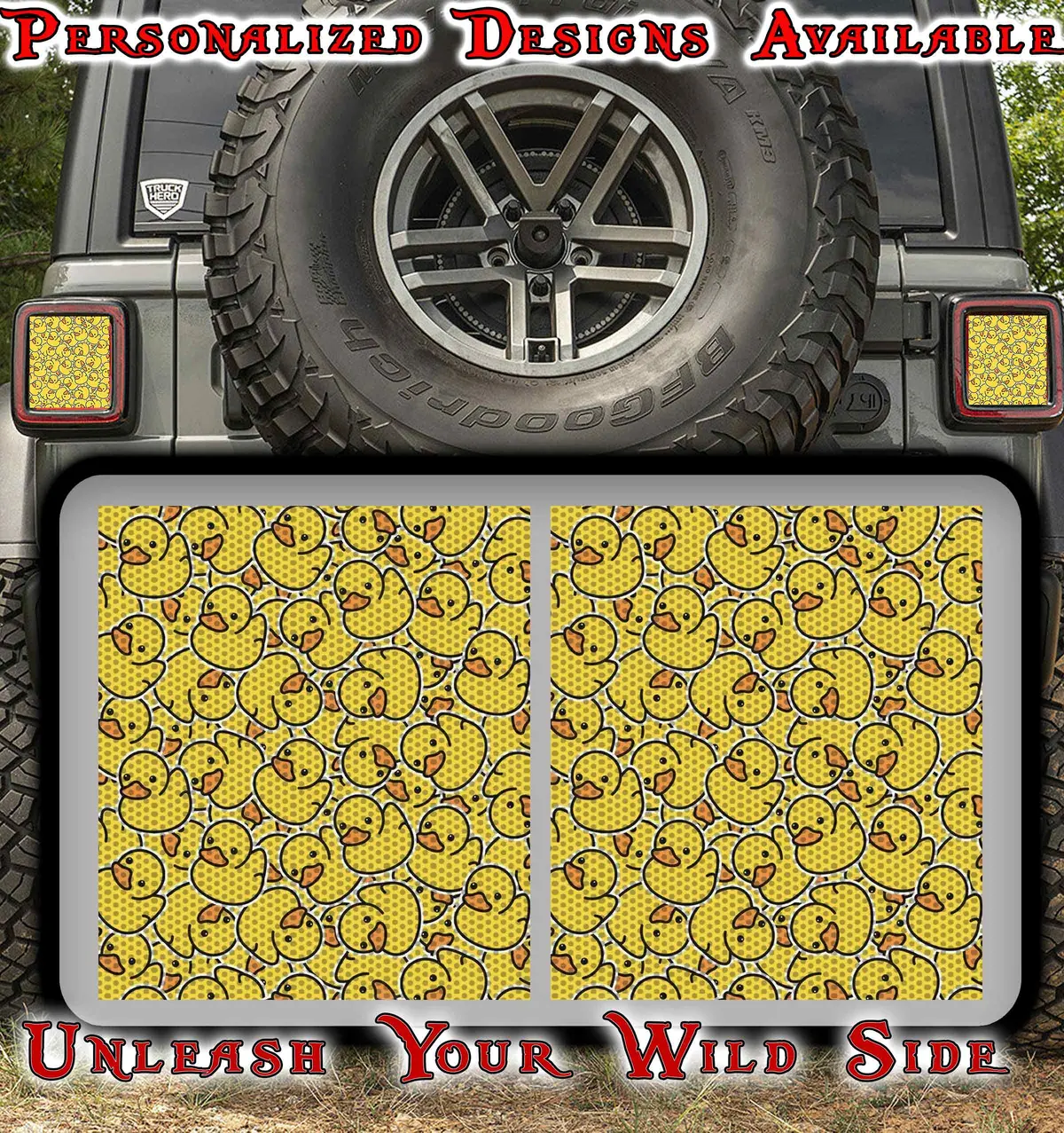 Yellow Ducks Taillight Cover Decal 5 1