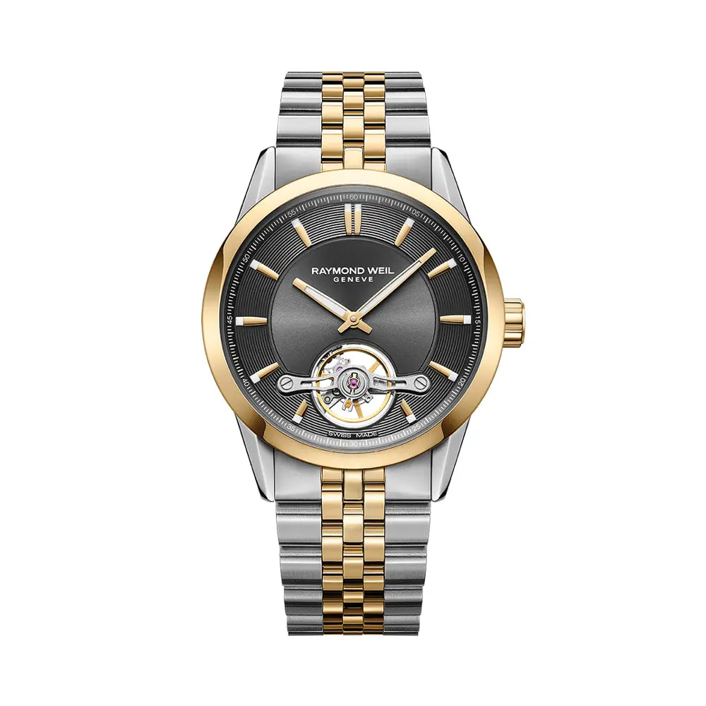 Freelancer Automatic Two-Tone Yellow Gold And Steel 42.5Mm - Silver On Bracelet 1