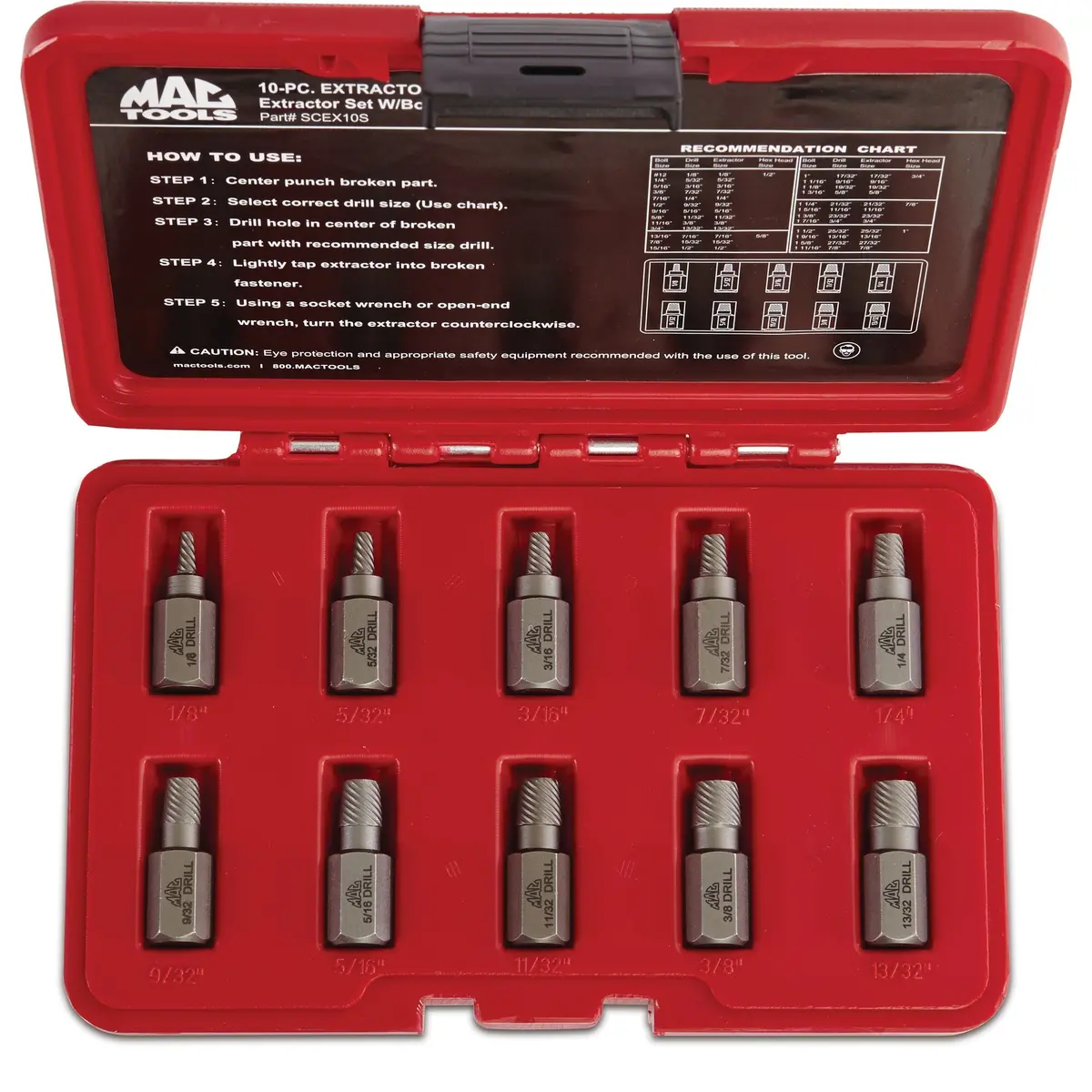 10-Pc. Multi-Spline Screw Extractor Set 1