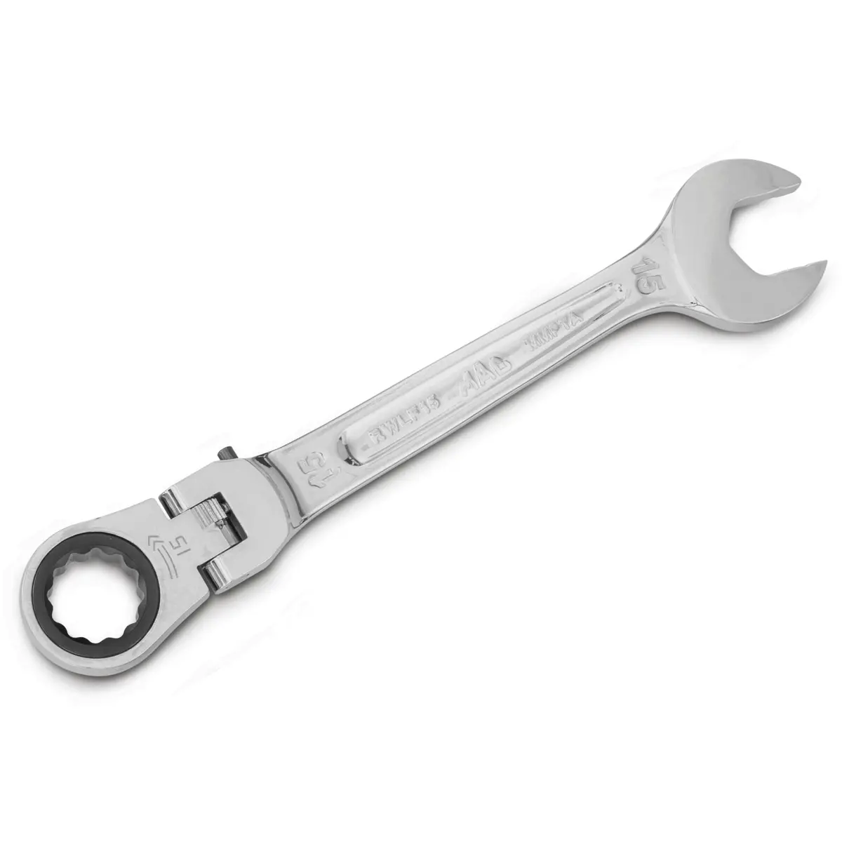 Flexible-Head Ratcheting Wrench 15Mm - 12-Pt. 1