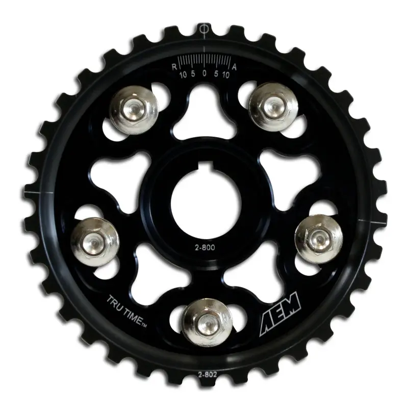 Aem Black Tru-Time Cam Gear For Acura Integra (1990–1991 Rs/Ls/Gs/Gsr) & Honda Civic Si (1999–2000) 1