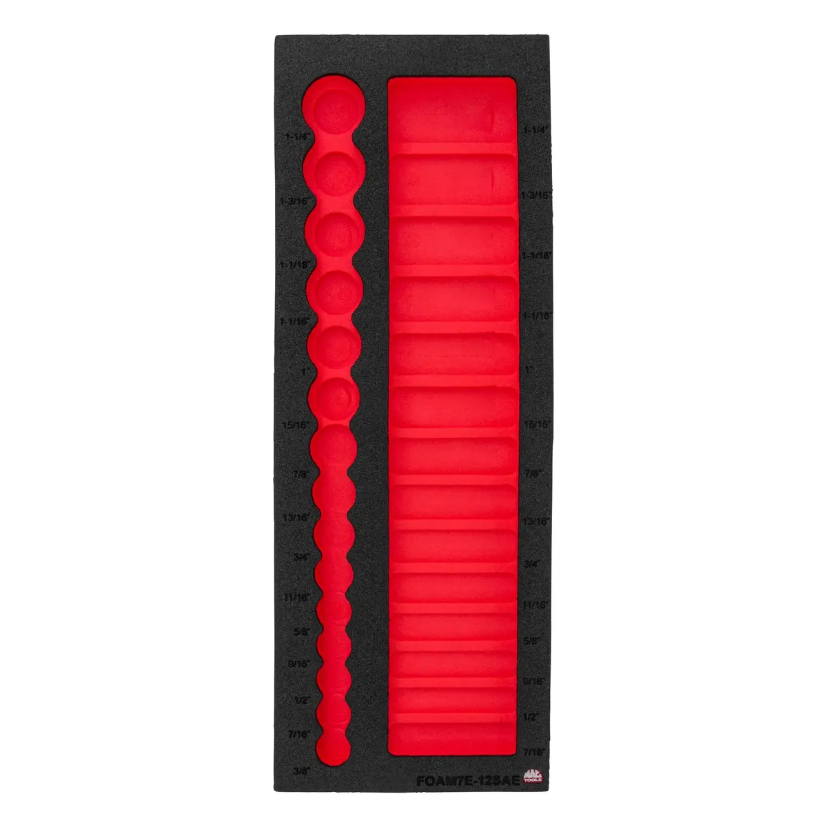 Foam Only - 1/2” Drivesockets Sae (Foam-7E-12Sae Set) 1