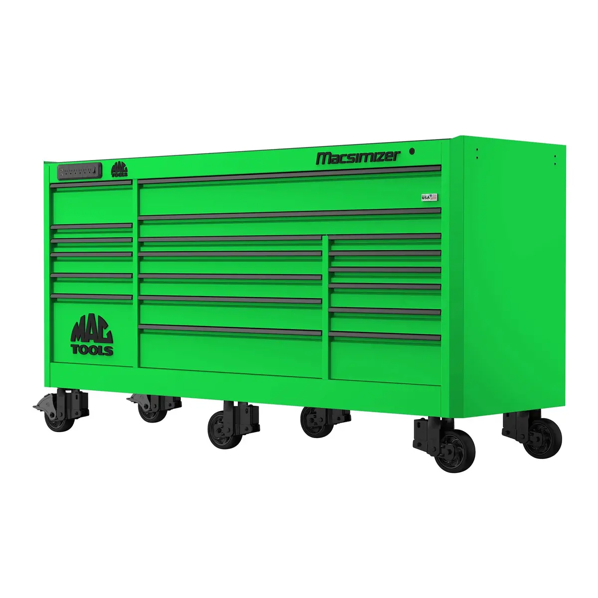 Macsimizer® 19-Drawer Workstation - Lime Green 1