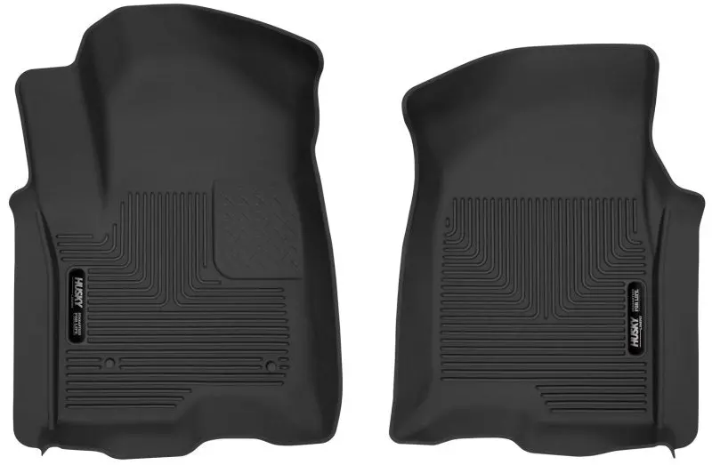 Husky Liners X-Act Contour Front Floor Liners – Black, Custom Fit For 2019 Chevrolet Silverado 1500 Crew Cab 1