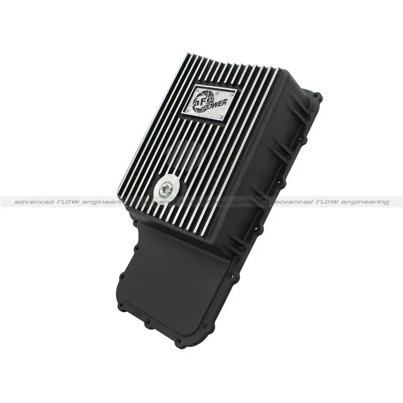 Afe Transmission Pan (Black); Ford Diesel Trucks 03-10 V8-6.0/6.4L (Td) 1