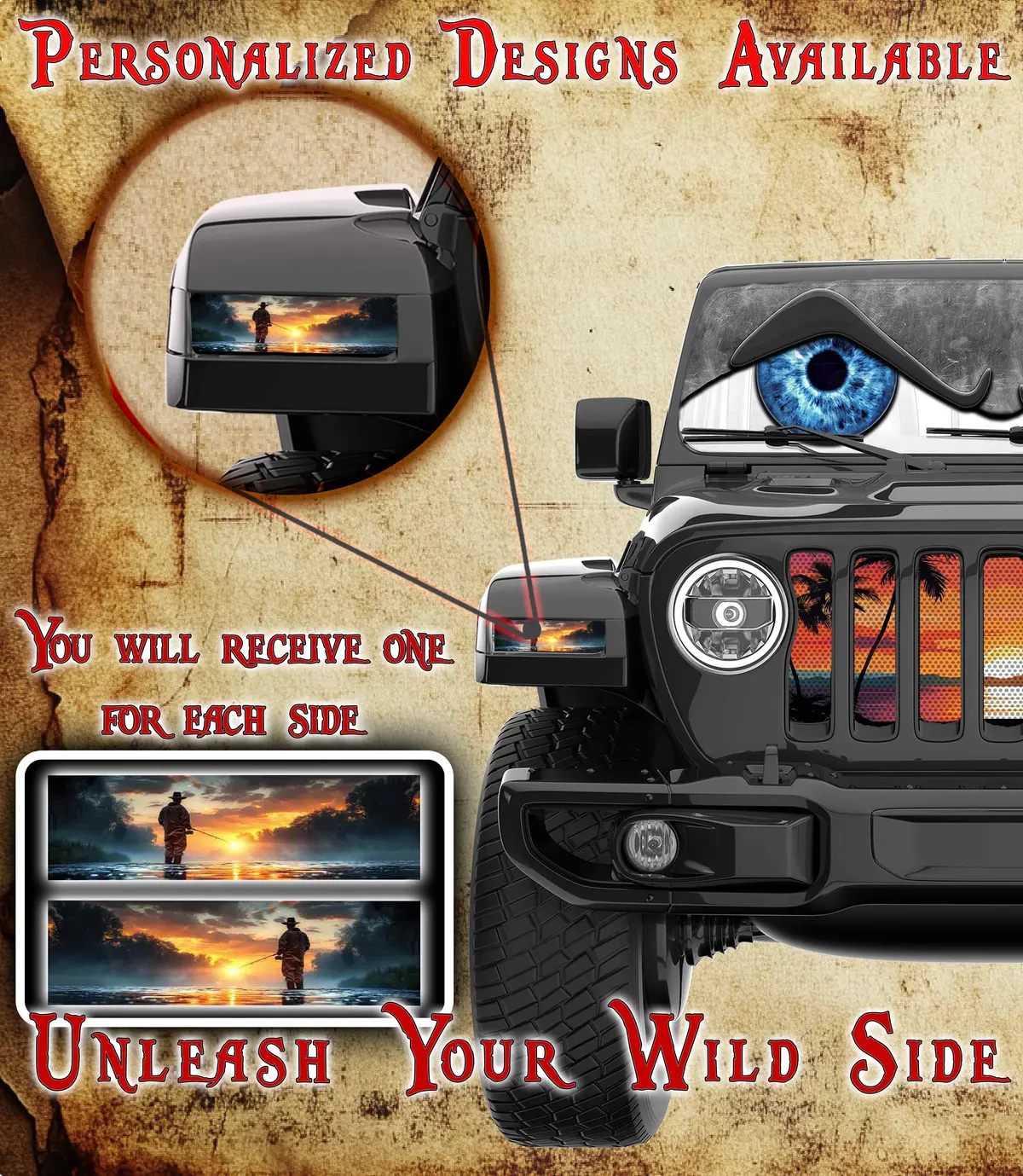 Fishing Jl And Gladiator Turn Signal Decal 60 1