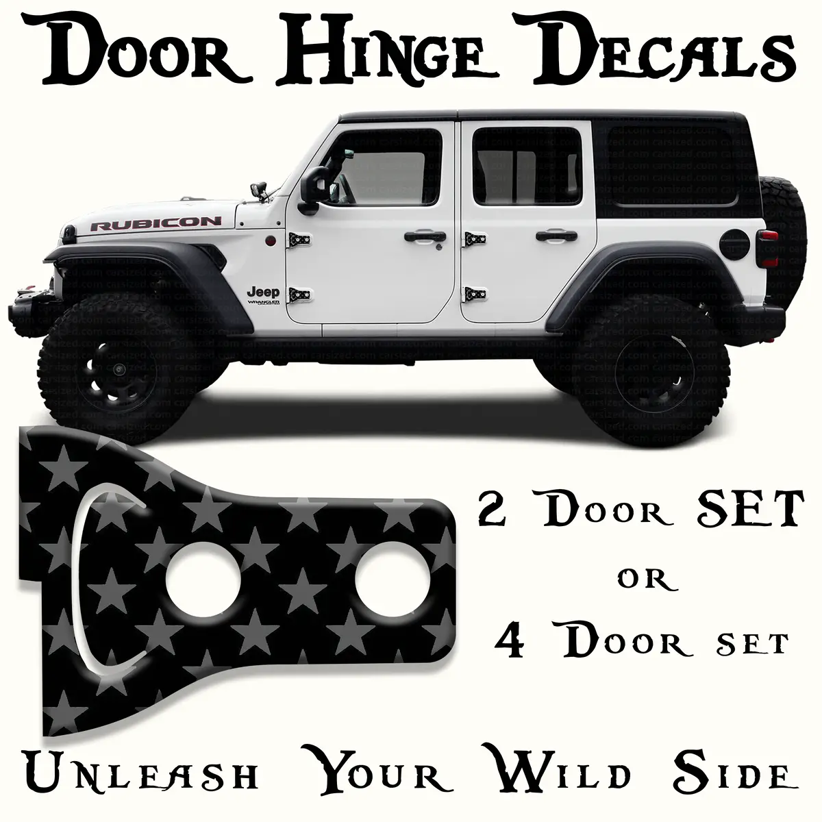 Black And Gray Star Print Door Hinge Decals 61 1