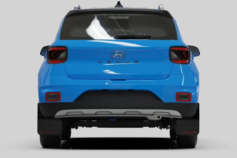 Rally Armor Black Mud Flaps With Blue Logo For 2020–2021 Hyundai Venue 2