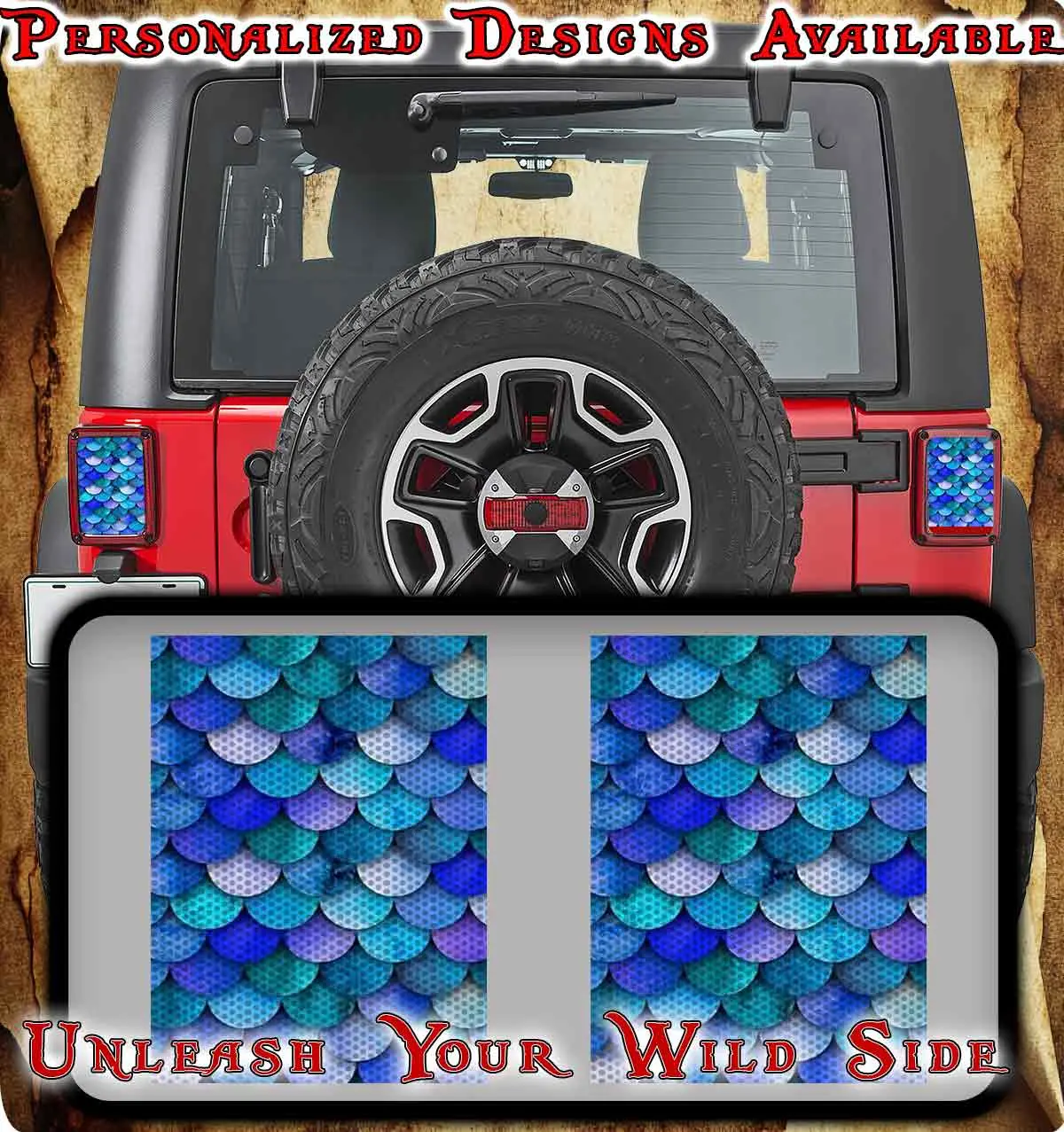 Mermaid Scales Taillight Cover Decal 62 3