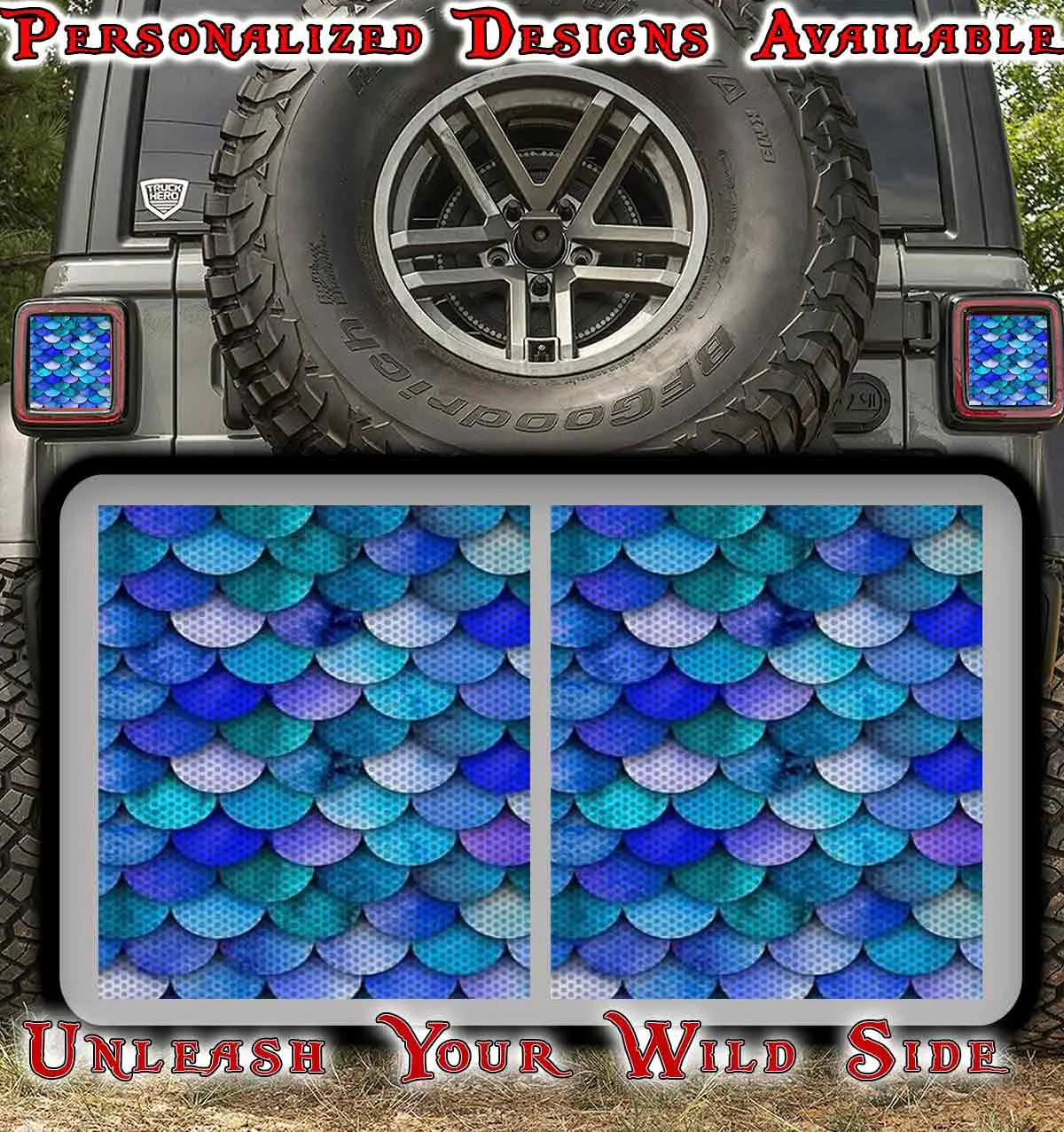 Mermaid Scales Taillight Cover Decal 62 1
