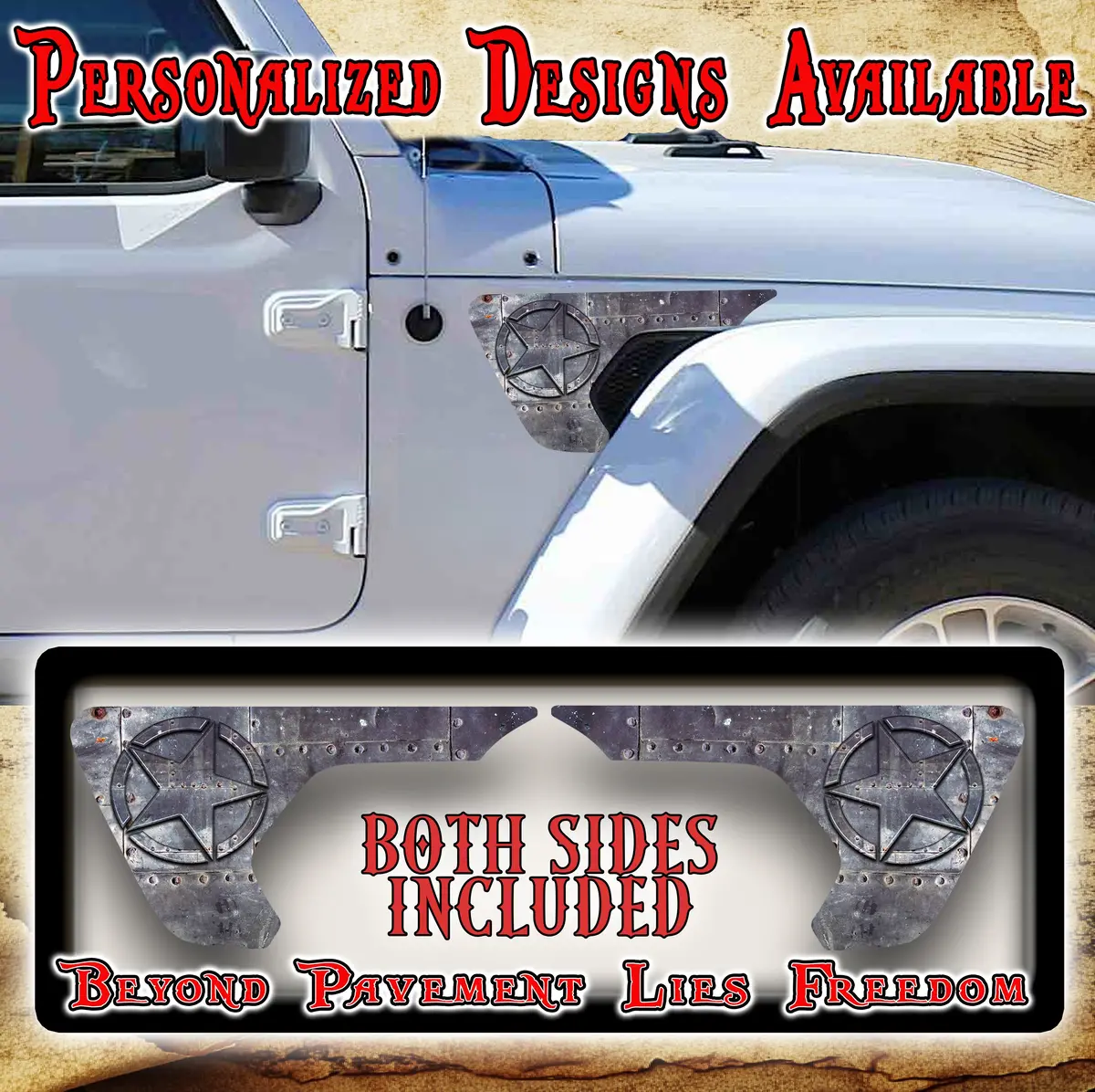 Airplane Skin Om Fender Vent For The Jl Or Jt 2018 Or Newer 197 1