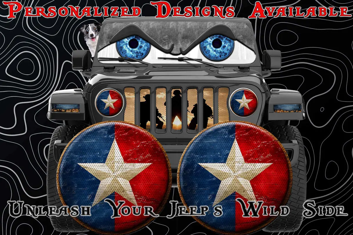 Texas Round Headlight Decals 1