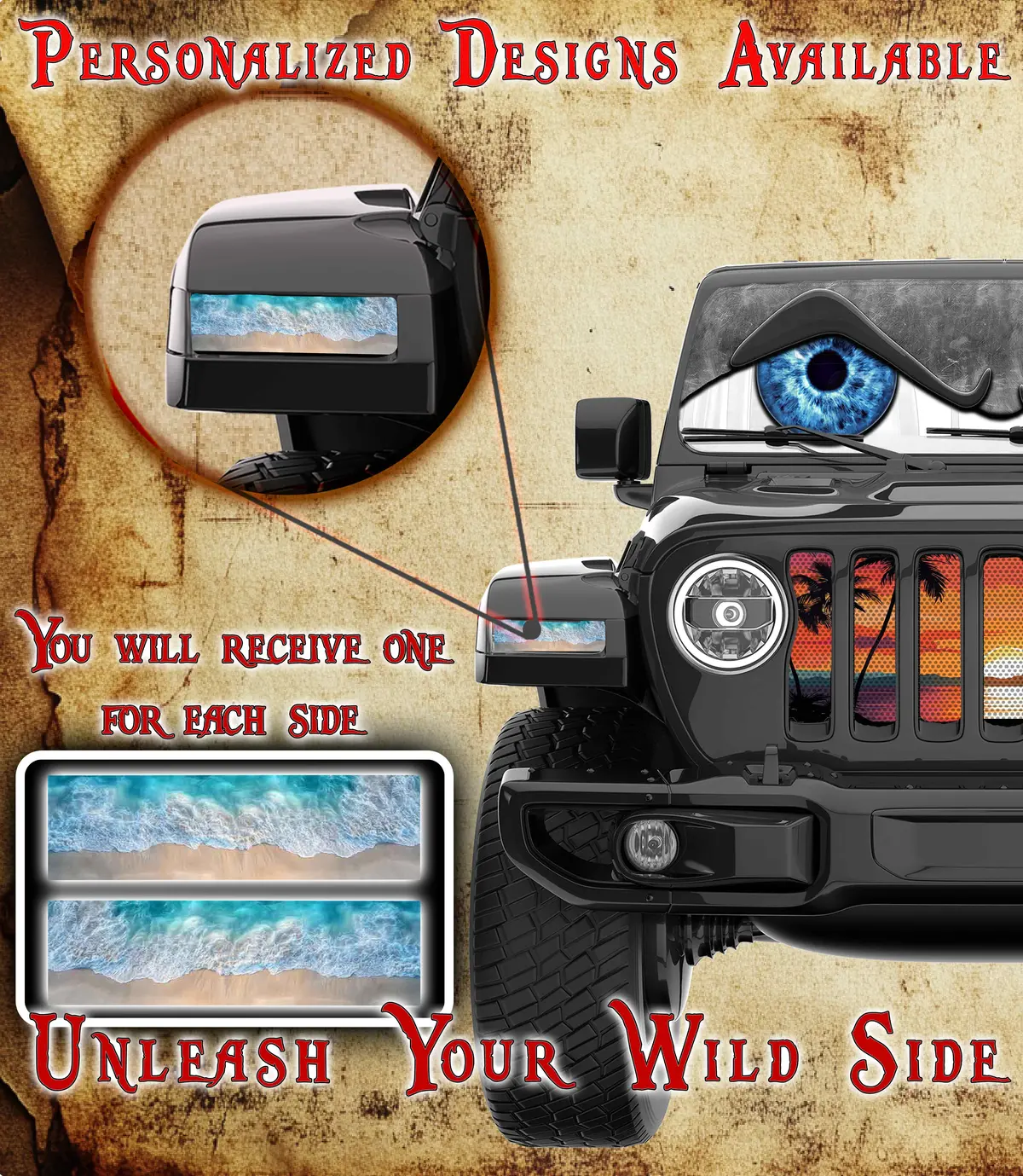 Beach Jl And Gladiator Turn Signal Decal 65 1