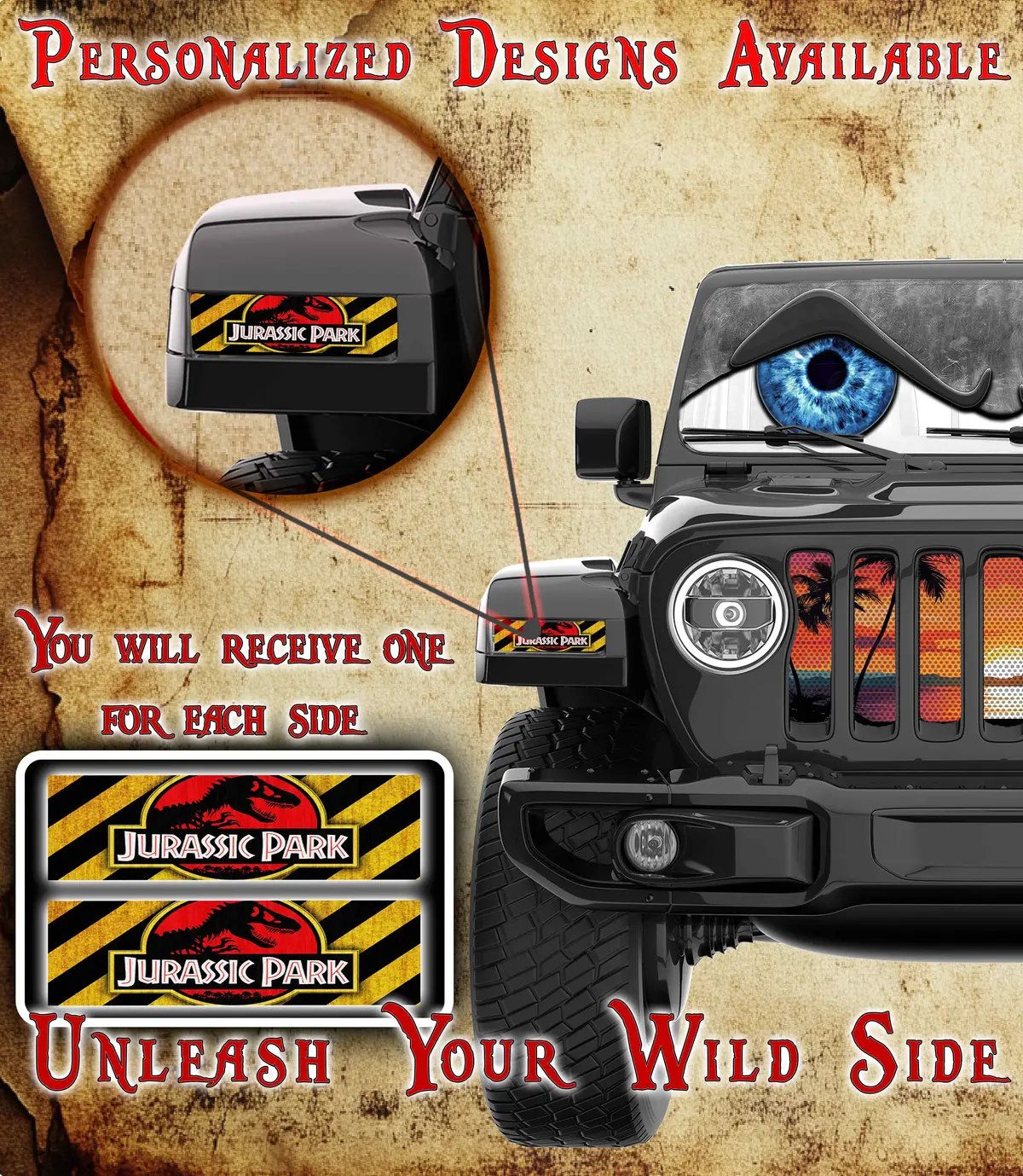 Dino Park Jl And Gladiator Turn Signal Decal. 66 1