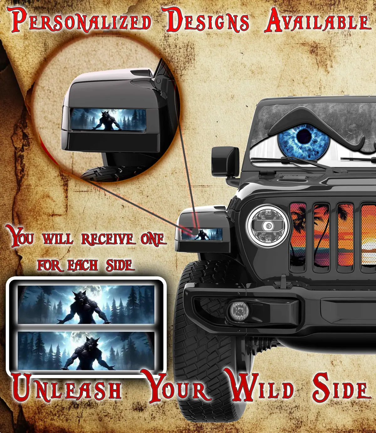 Werewolf Jl And Gladiator Turn Signal Decal. 67 1