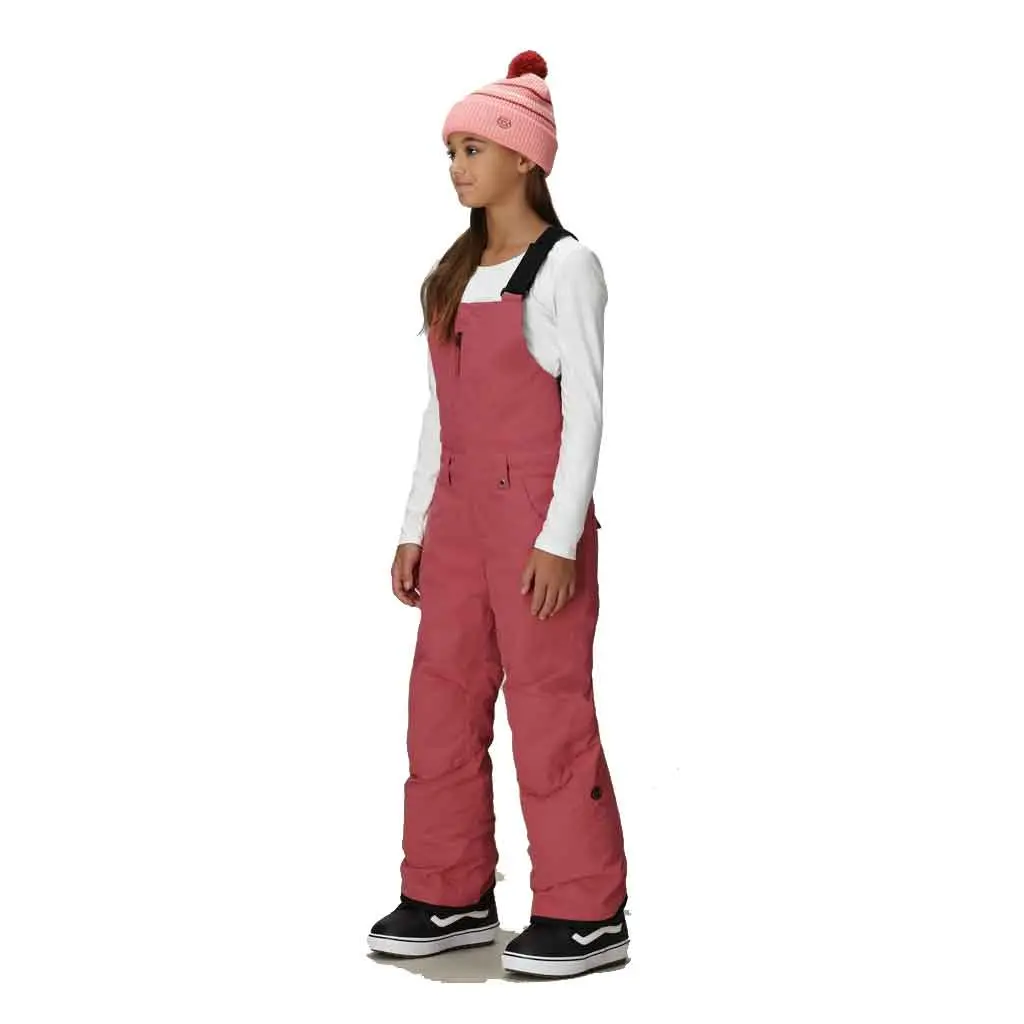686 25/26 Girl's Sierra Insulated Bib - Rosewood 1
