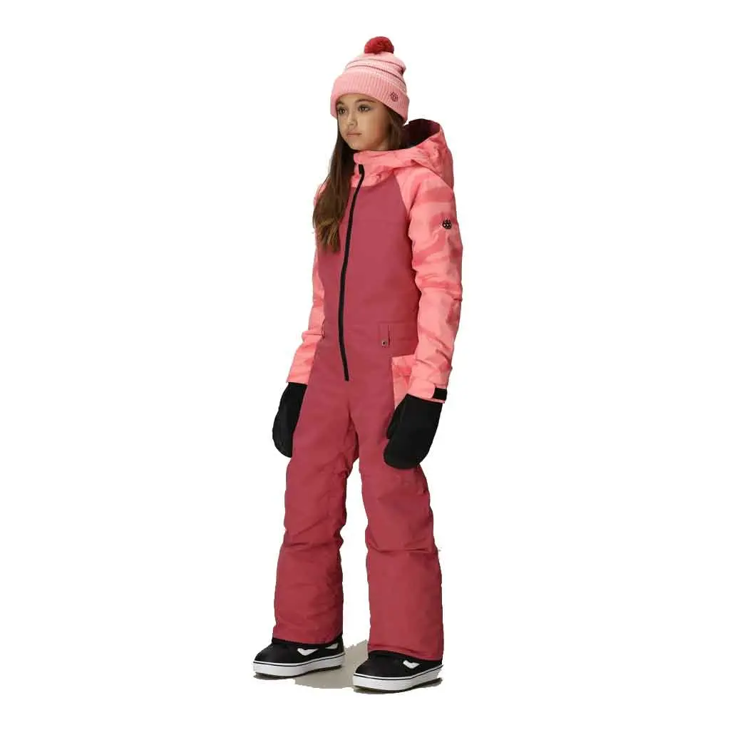 686 25/26 Girl's Shine Insulated Bib - Rosewood 1