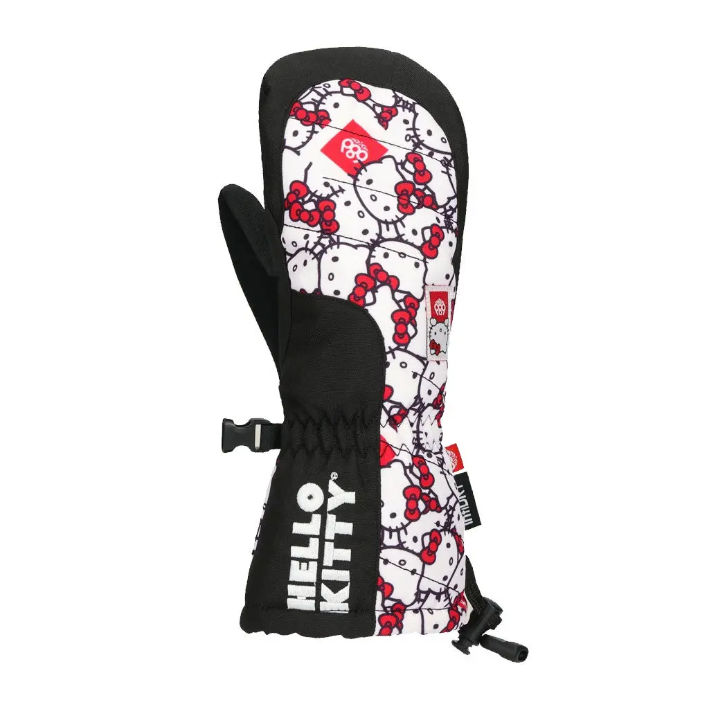 686 X Sanrio 25/26 Youth Heat Insulated Mitt - Hello Kitty White 1