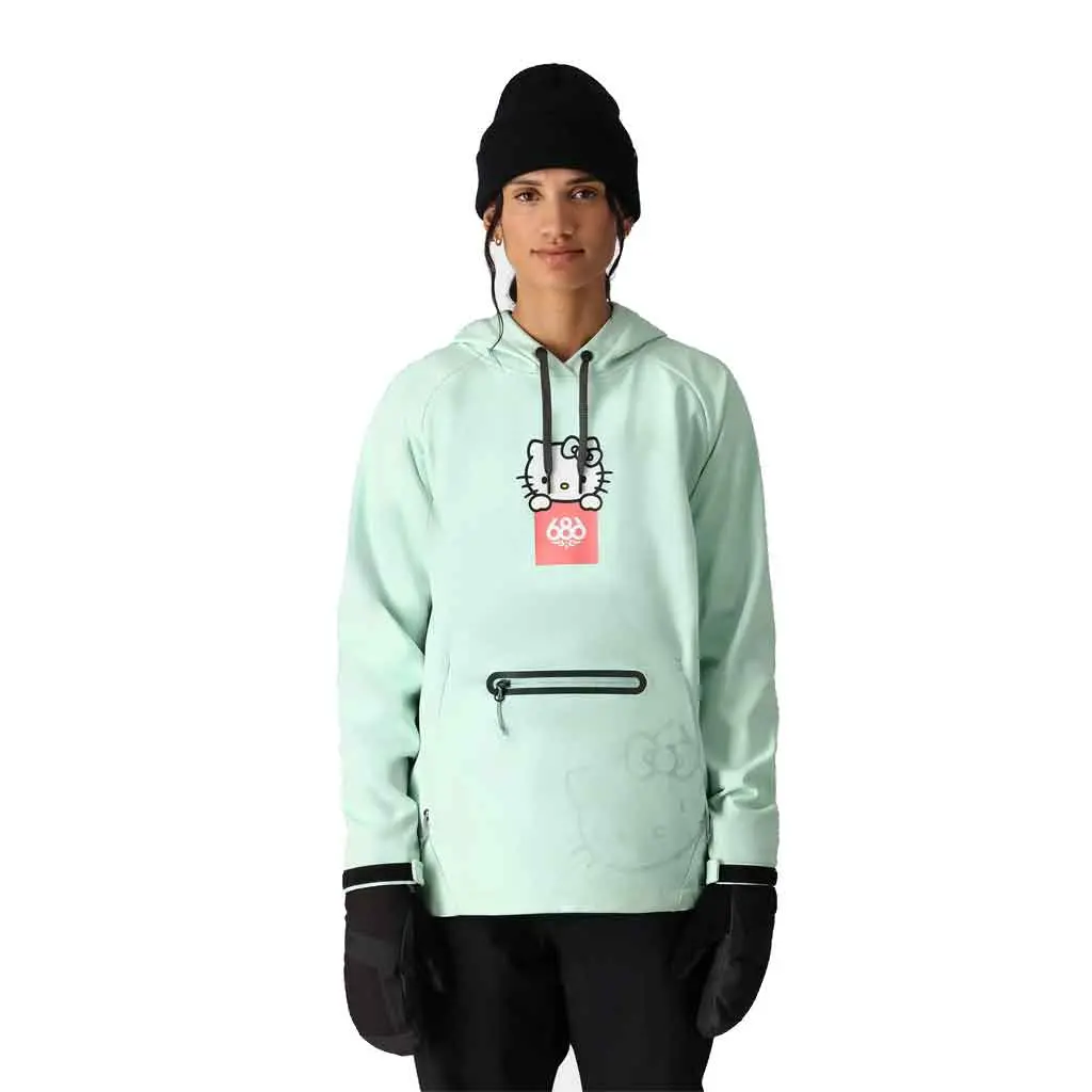686 X Sanrio 24/25 Women's Waterproof Hoodie - Hellow Kitty Seaglass 1