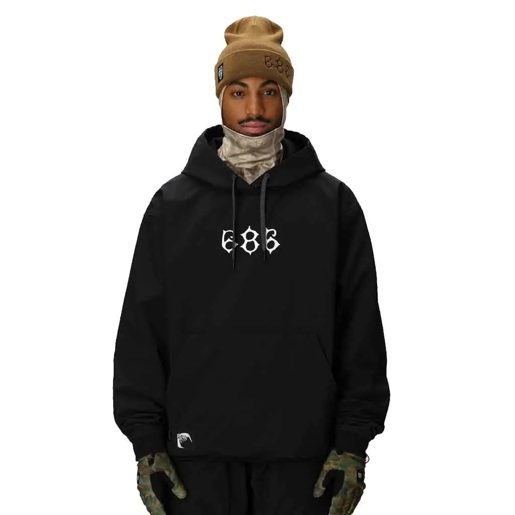 686 25/26 Waterproof Team Hoody - Black Print 1