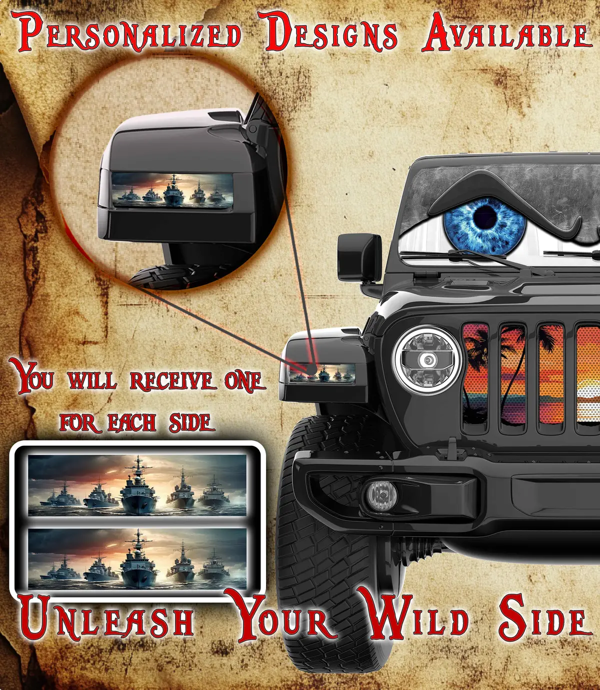 Navy Ship Jl And Gladiator Turn Signal Decal 68 1