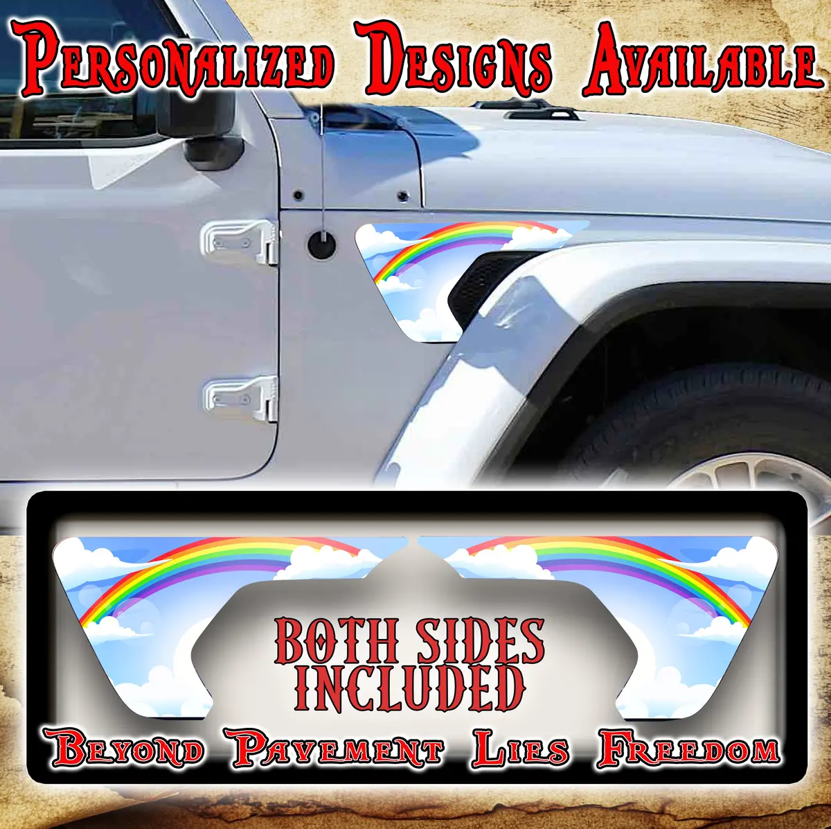 Rainbow Sky Fender Vent For The Jl Or Jt 2018 Or Newer 1