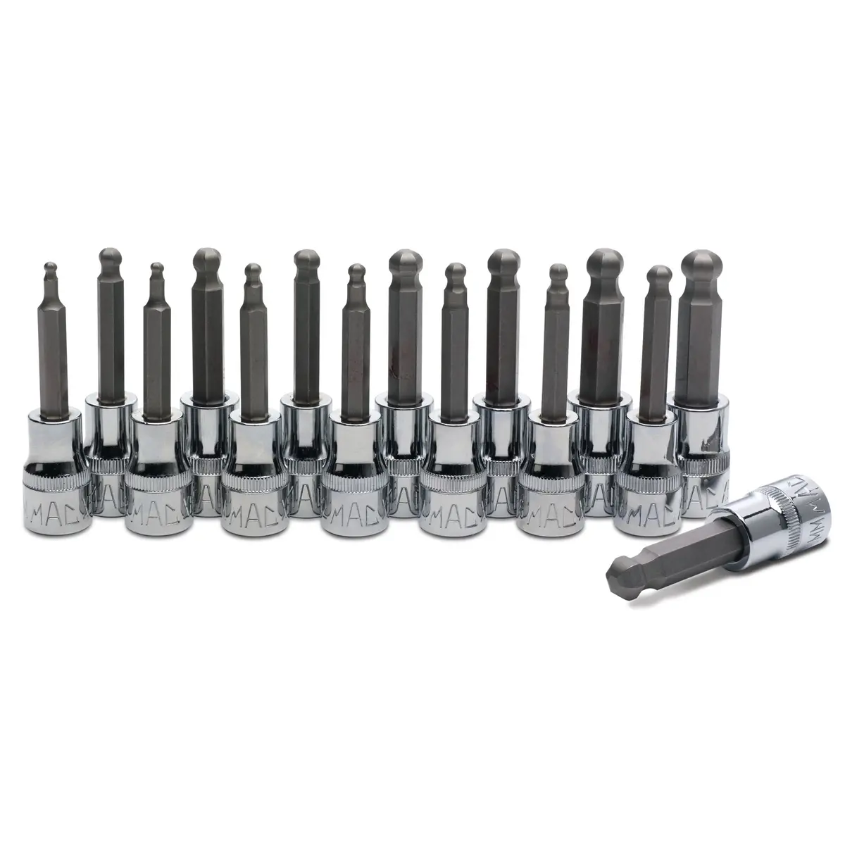 15-Pc. 3/8" Drive Sae And Metric Speed Hex Bit Set 1
