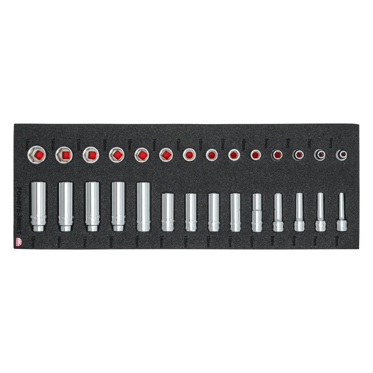 28-Pc. 3/8" Drive Metric Socket Foam Set 1