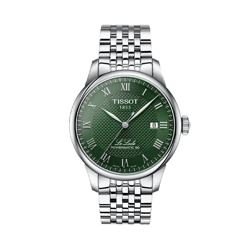 Le Locle Powermatic 80 39.3Mm - Green On Bracelet 1