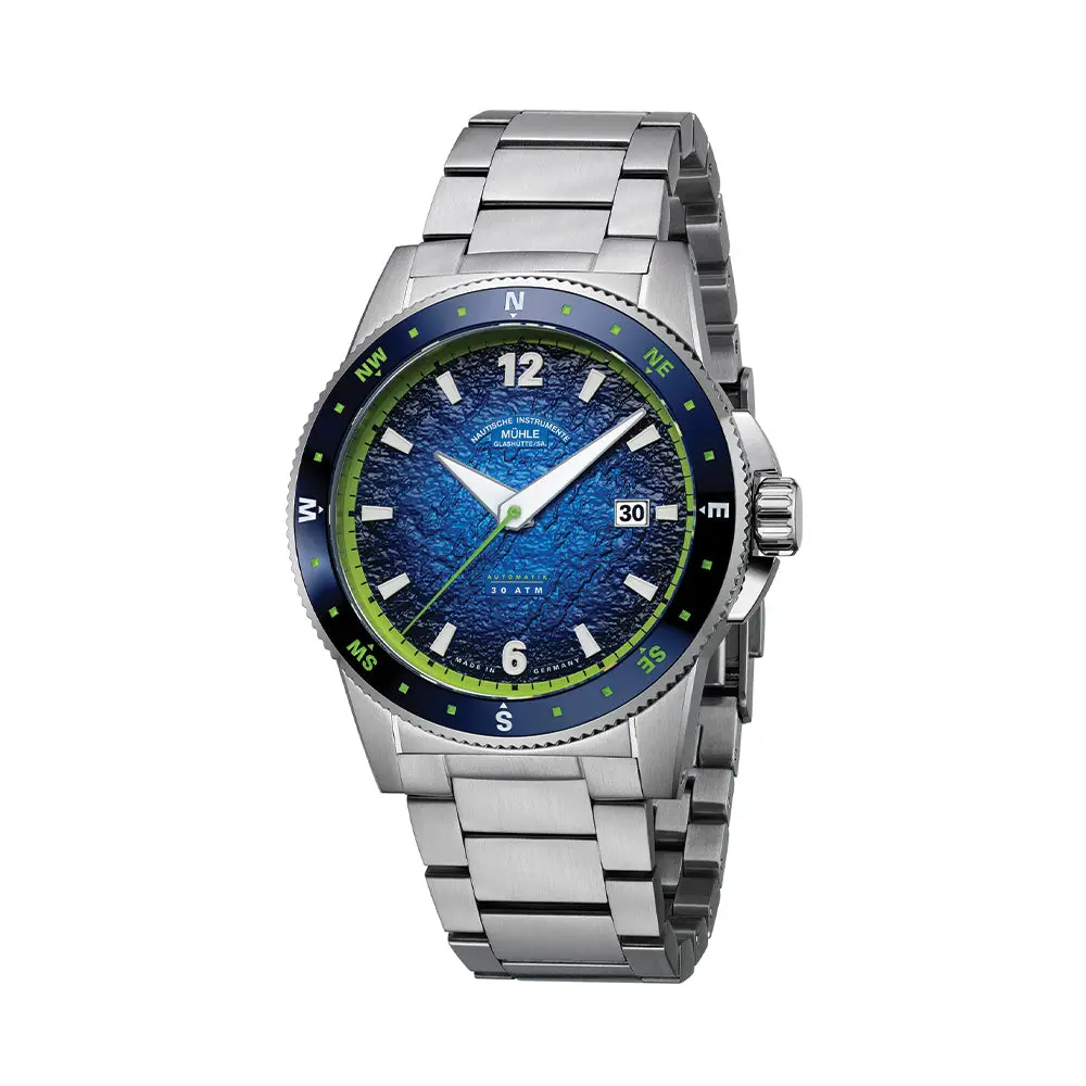 Sportivo Compass Date 42.5Mm - Blue On Bracelet 1