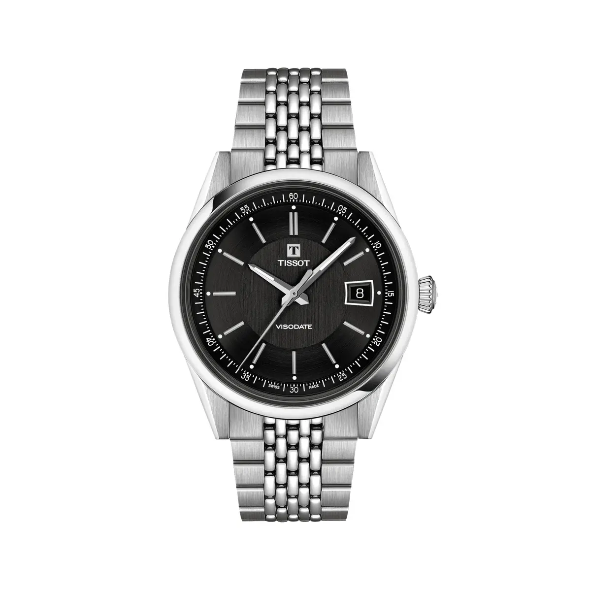 Visodate 39Mm - Black On Bracelet 1