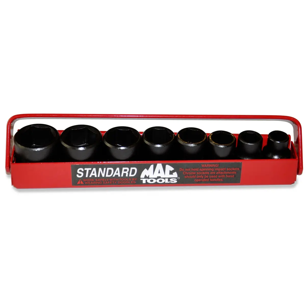 Socket Set, Standard Impact Sae In Metal Tray 3/8" Drive - 8-Pc. 1