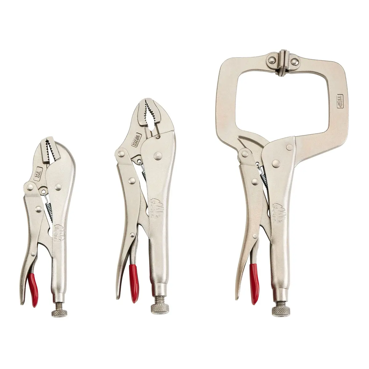 3-Pc. Trigger Release Locking Pliers Set (7-11") - Red 1