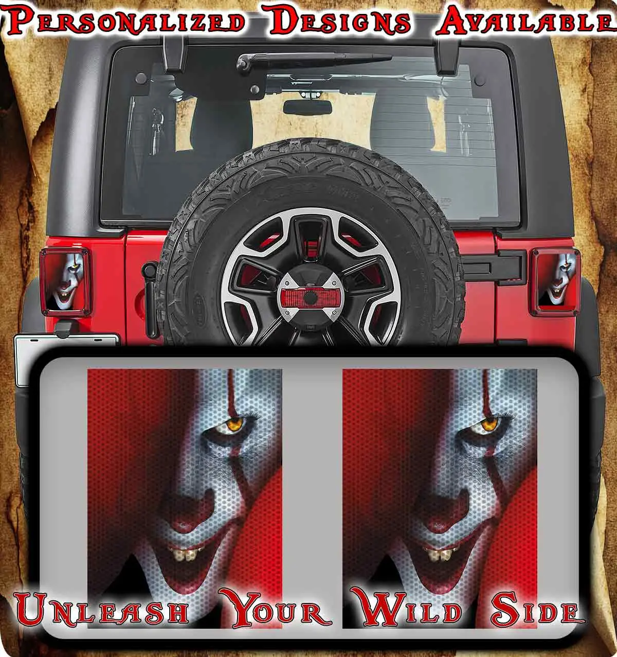 Penny The Clown Taillights Cover Decal 72 3