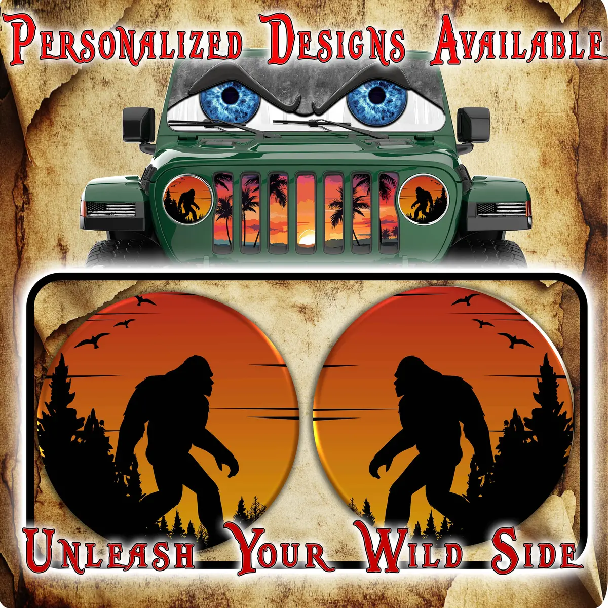 Bigfoot Round Headlight Decals 73 1