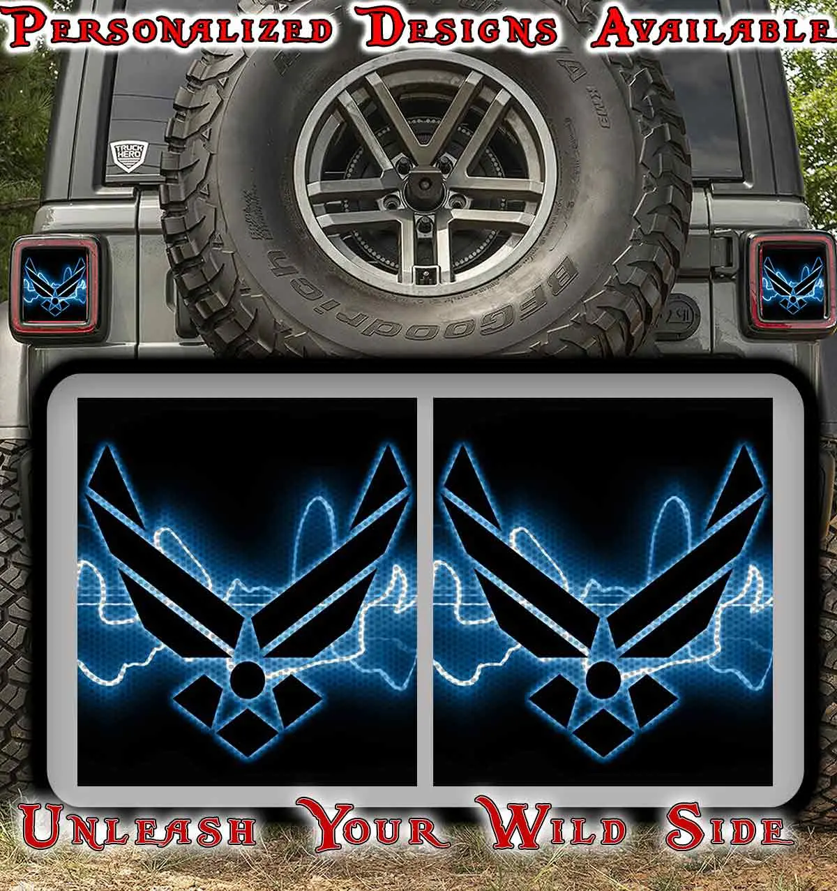Airforce Taillight Cover Decal 74 1