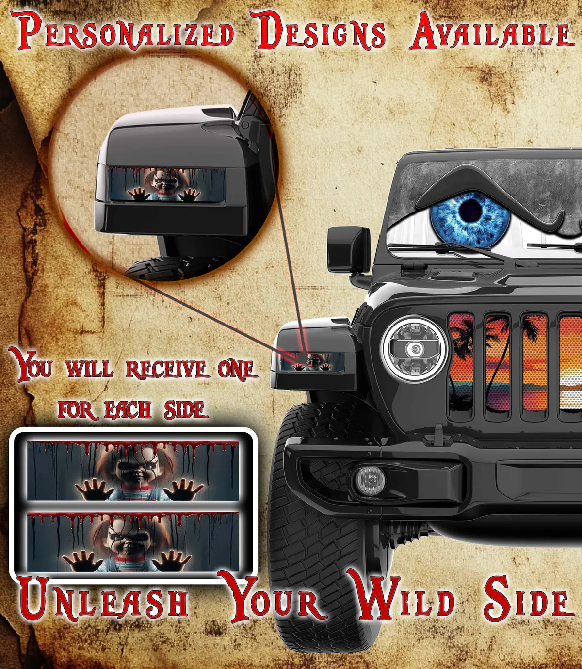 Chuck Let Me Out Jl And Gladiator Turn Signal Decal. 74 1