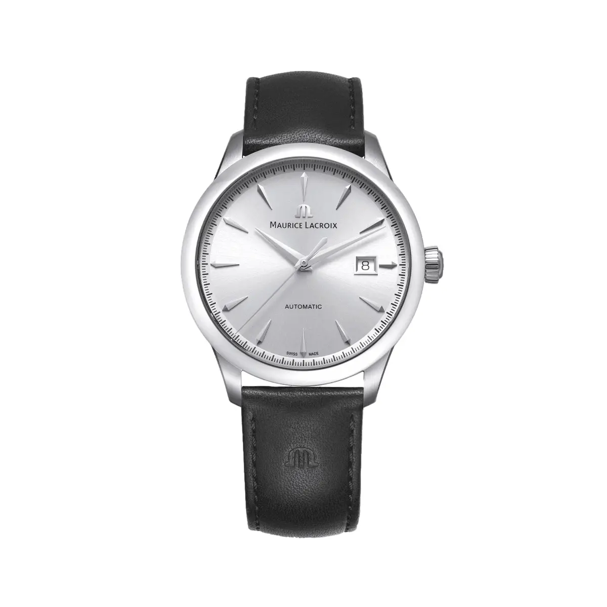 1975 Automatic 40Mm - Silver On Leather Strap 1