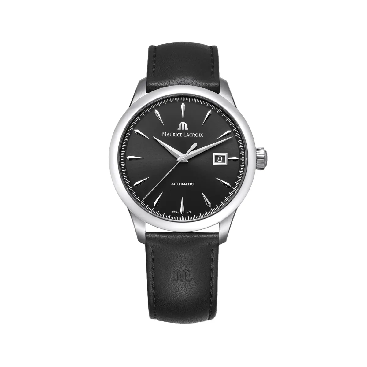 1975 Automatic 40Mm - Black On Leather Strap 1