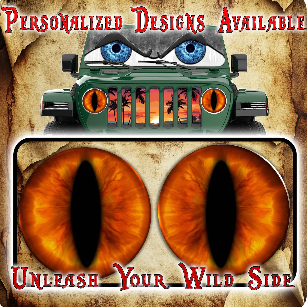 Orange Cat Eyes For The Headlight Decals 75 1