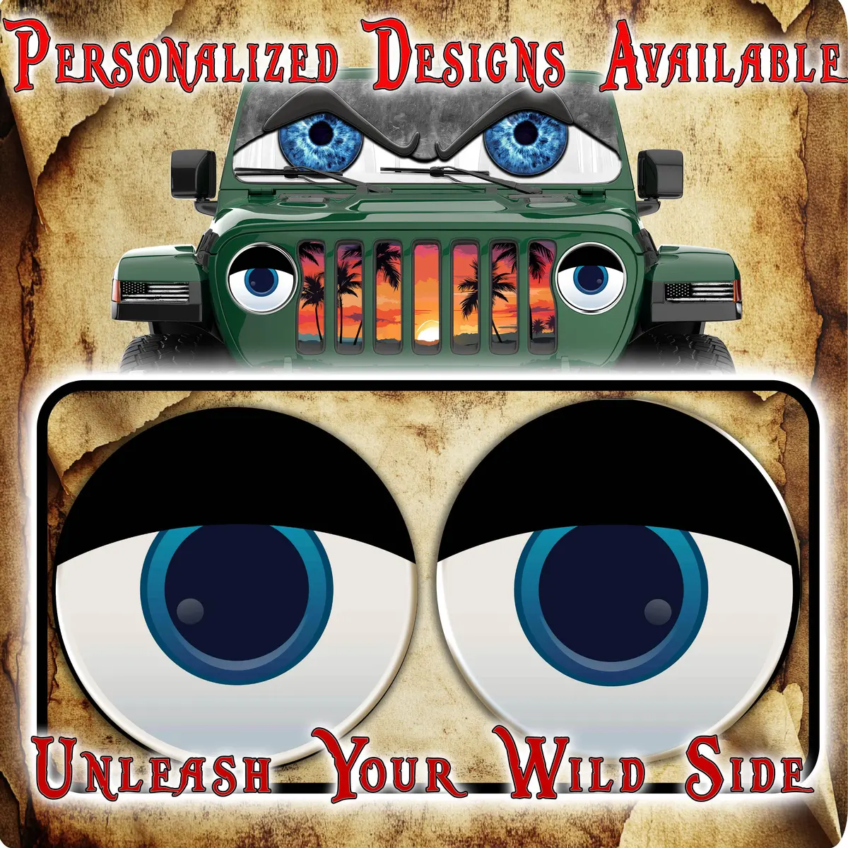 Sleepy Eye  For A Round Beast Headlight Decal 76 1