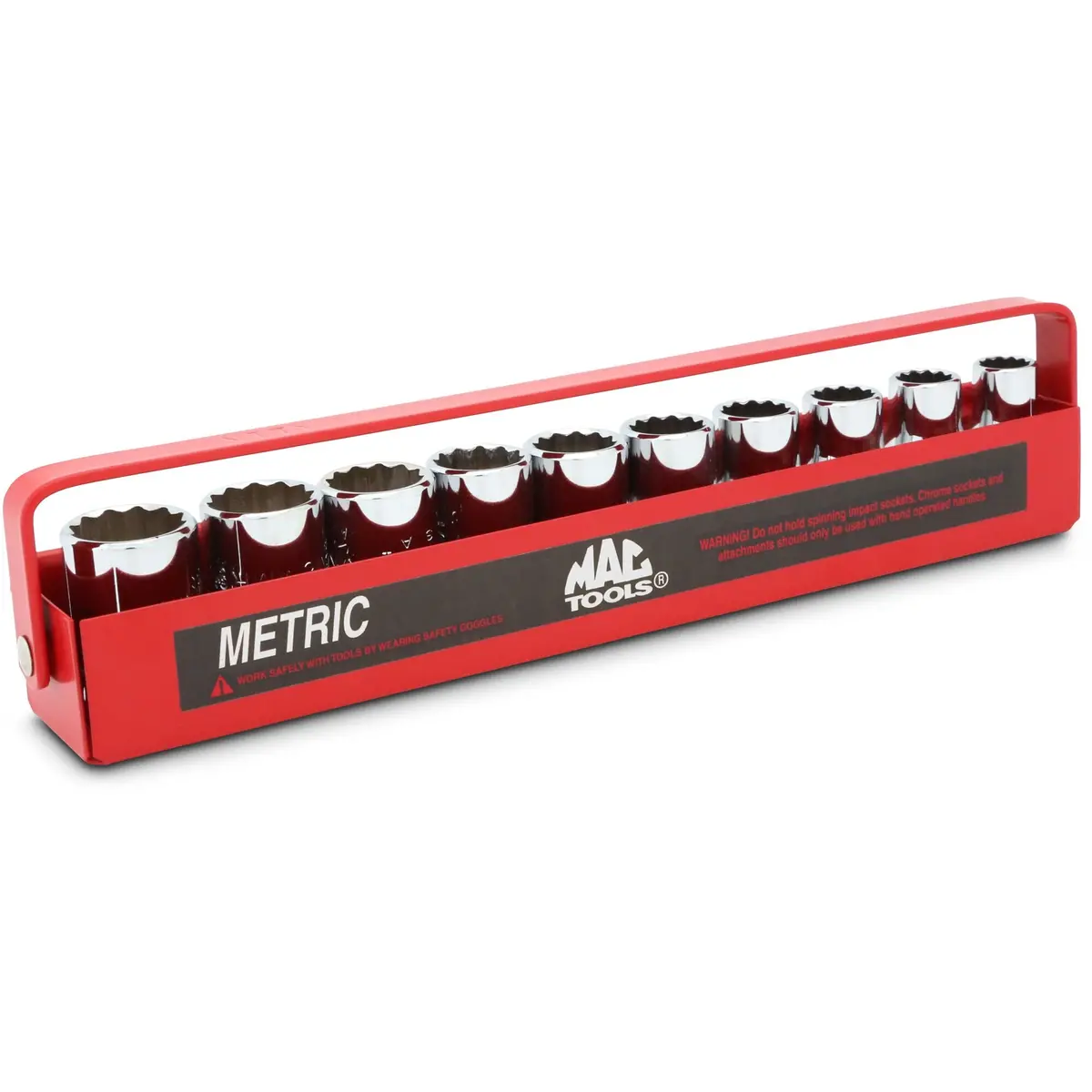 10-Pc. 1/2" Drive Metric Socket Set - 12-Pt. 1