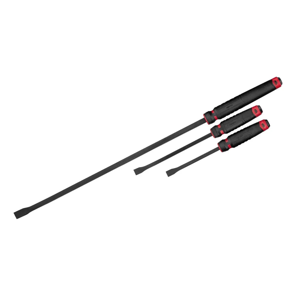 3-Pc. Comfort-Handle Curved Head Pry Bar Set - Red 1