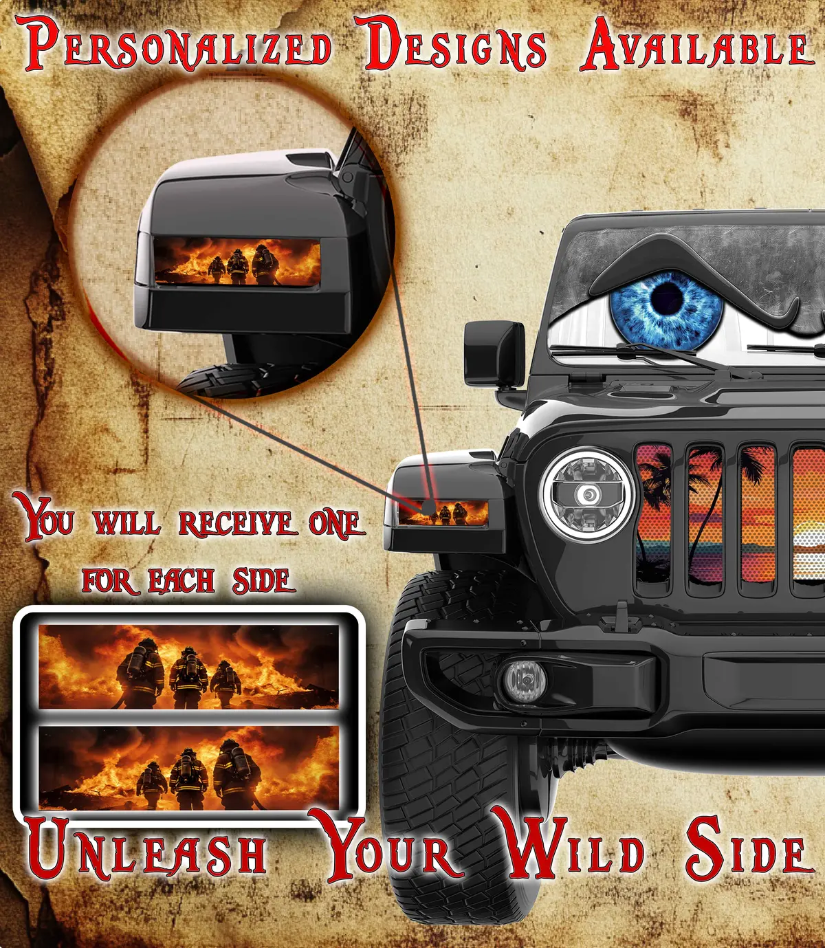 Firefightes Jl And Gladiator Turn Signal Decal 77 1