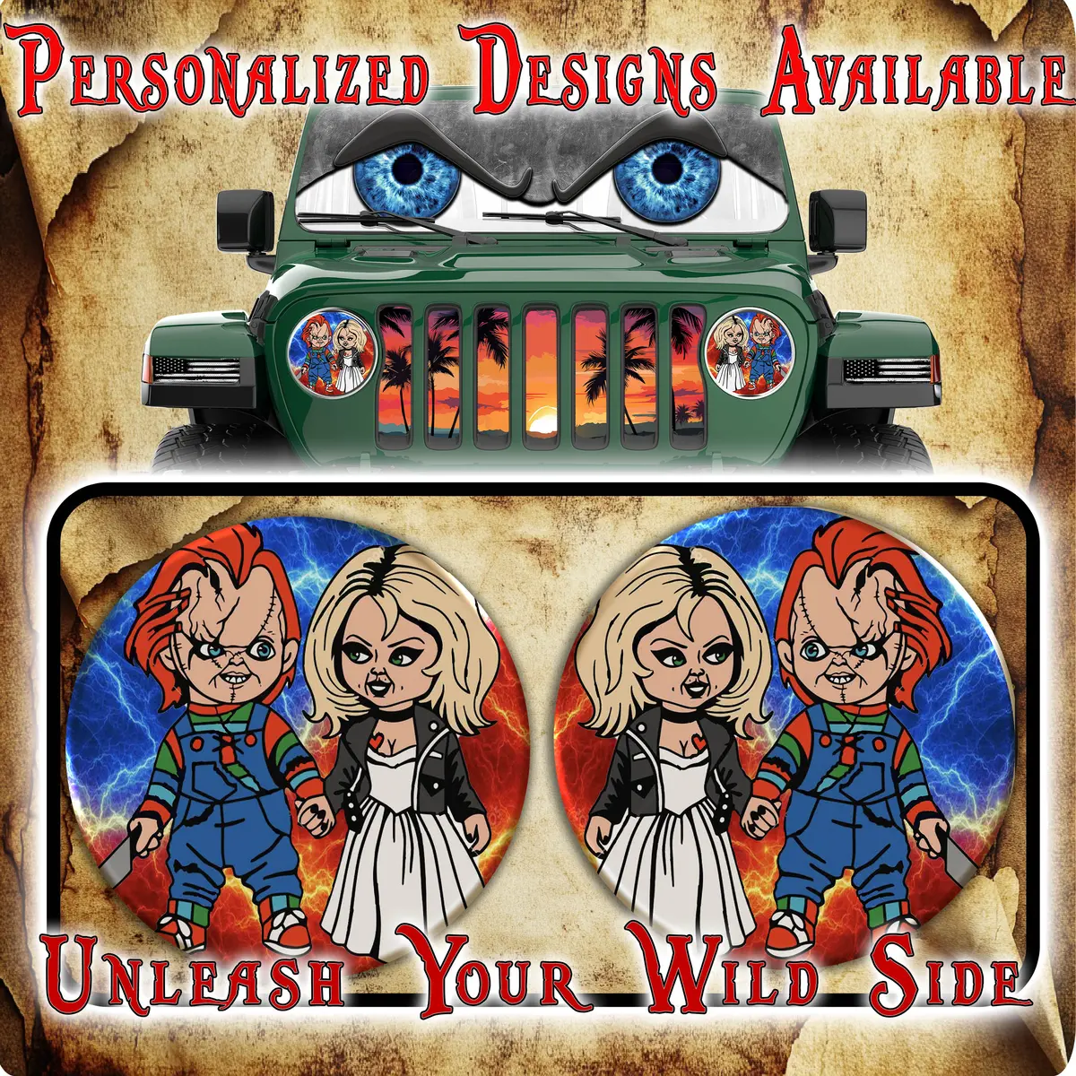 Chucky For A Round Beast Headlight Decal 77 1